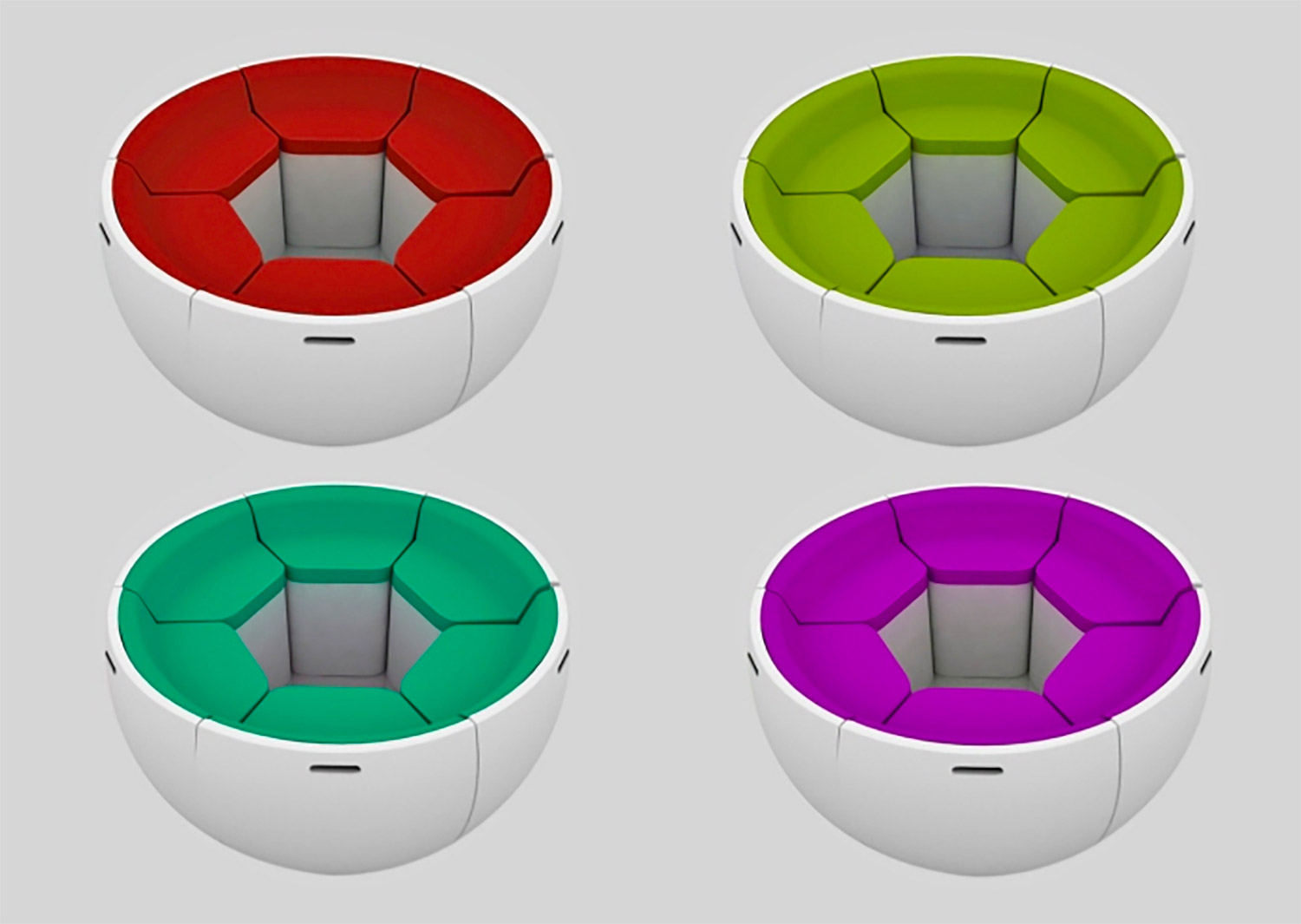 Kure Futuristic Dining Table Turns Into an Egg When Not In Use