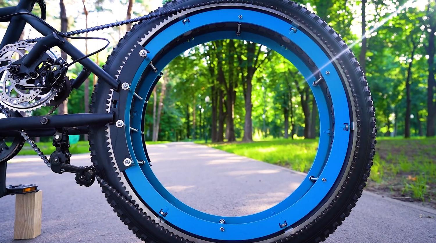 DIY Hubless Fat Tire Bicycle With Centreless wheel