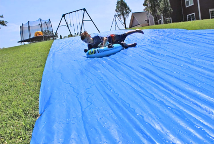 DIY Kit On Amazon Lets You Build Your Own Giant Backyard Waterslide - Best giant backyard waterside