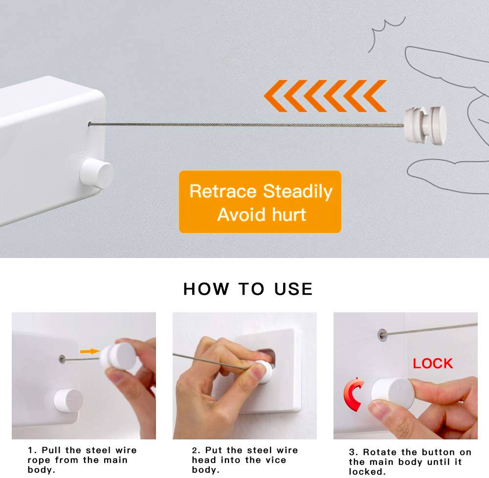 Double Line Retractable Clothesline