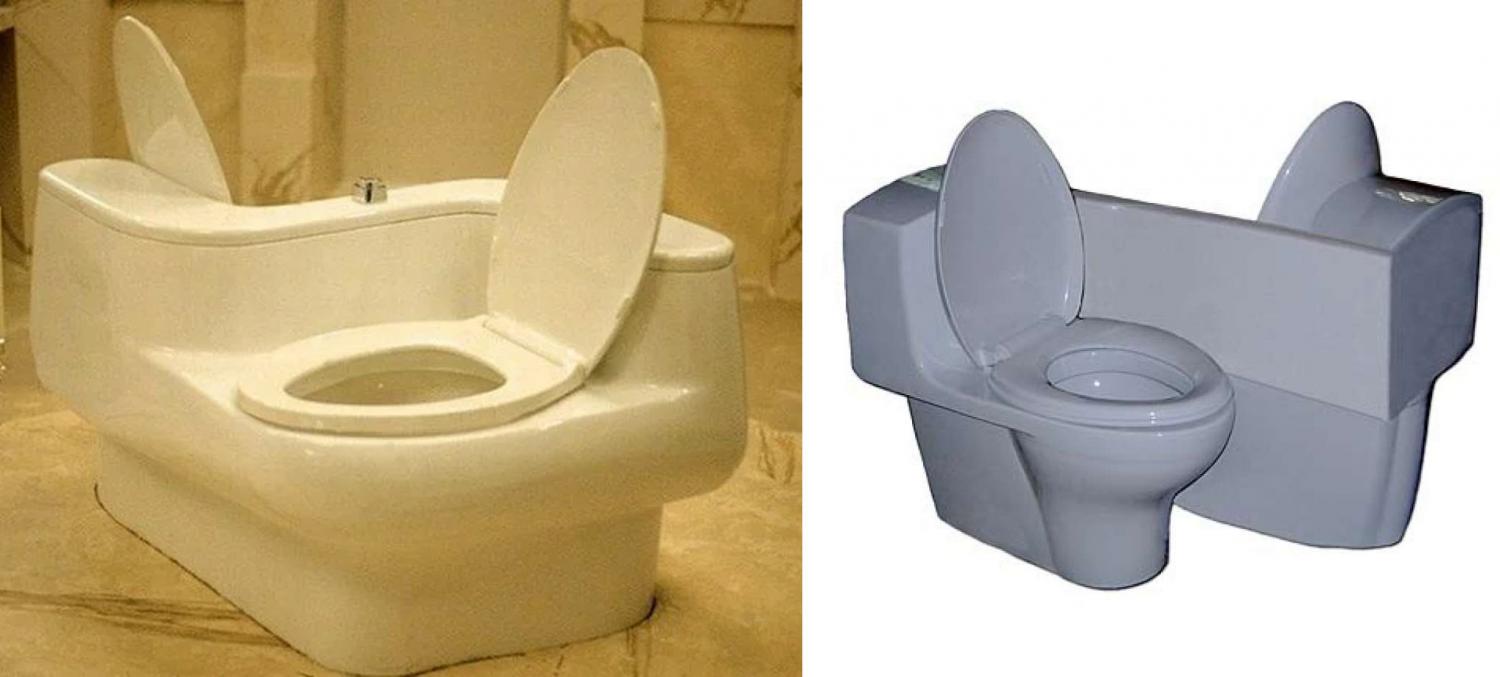 Double Toilet For Lovers Lets Couples Poo At The Same Time - Twodaloo Dual-person toilet