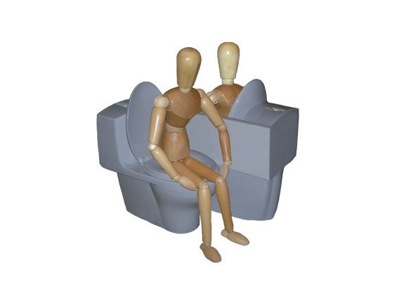 Double Toilet For Lovers Lets Couples Poo At The Same Time - Twodaloo Dual-person toilet