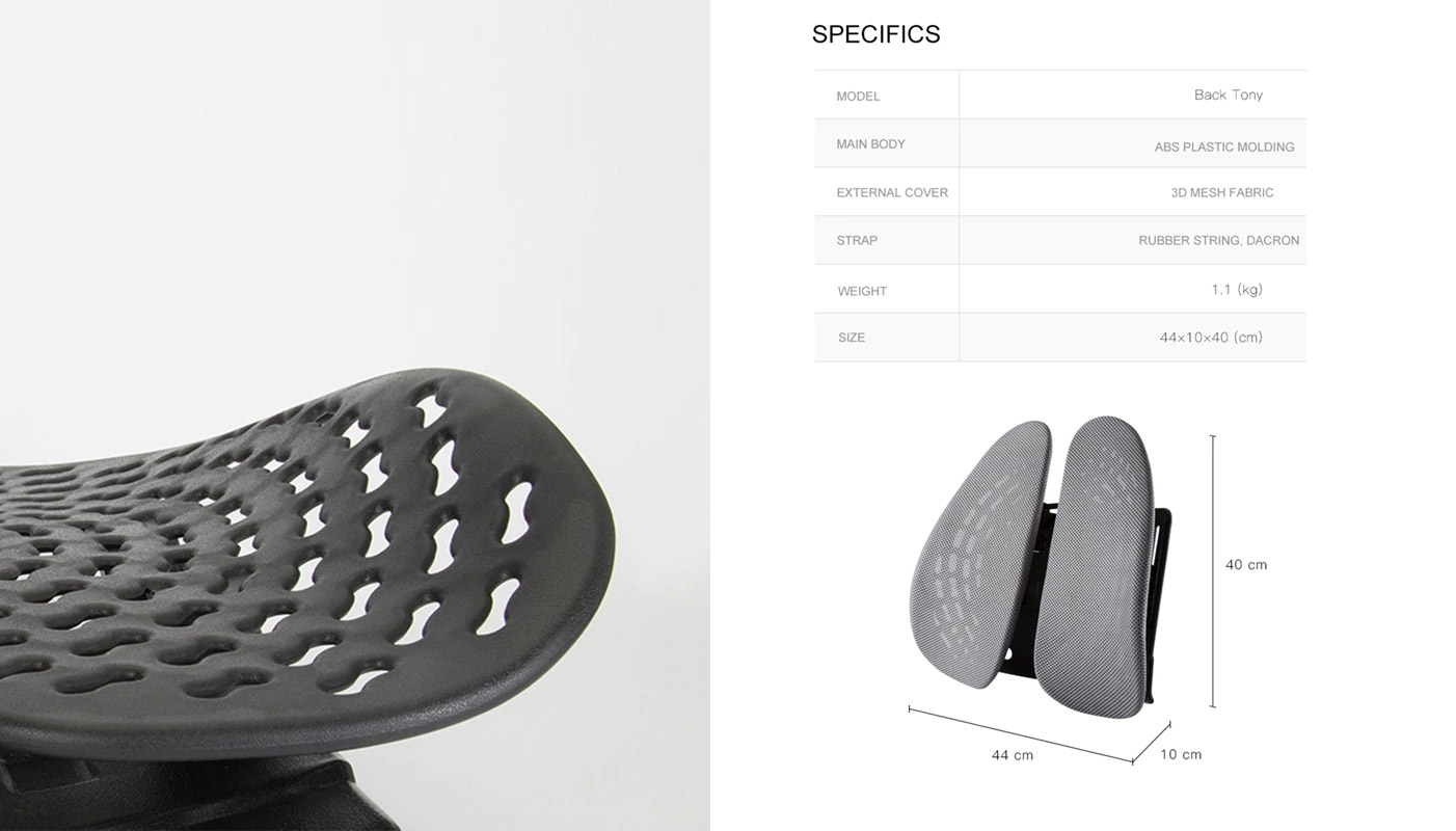 Double-Winged Back Support For The Car - Adjustable Driving lumbar support looks like lungs