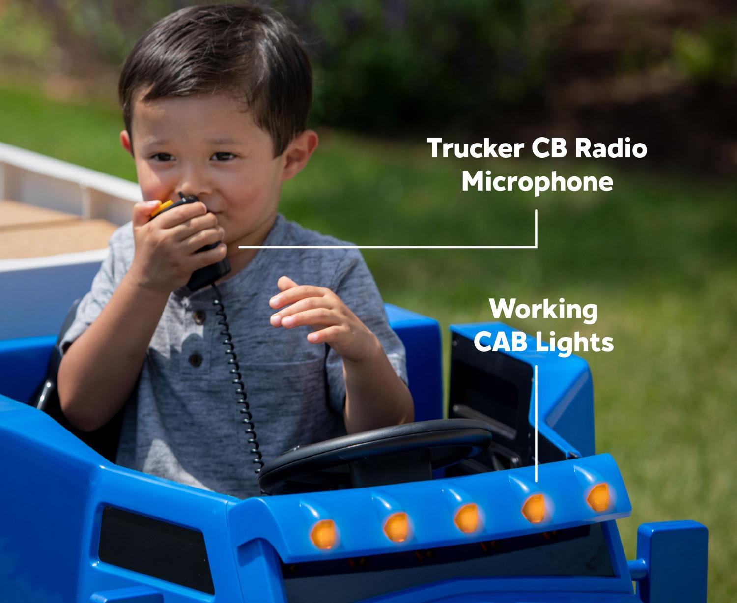 Electric Semi-Truck Ride-On Toy - Kids ride-on Big-Rig electric powered toy car