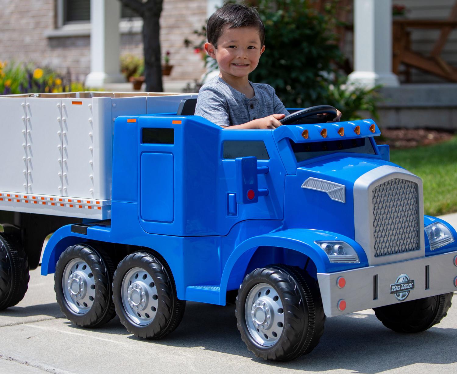 Electric Semi-Truck Ride-On Toy - Kids ride-on Big-Rig electric powered toy car