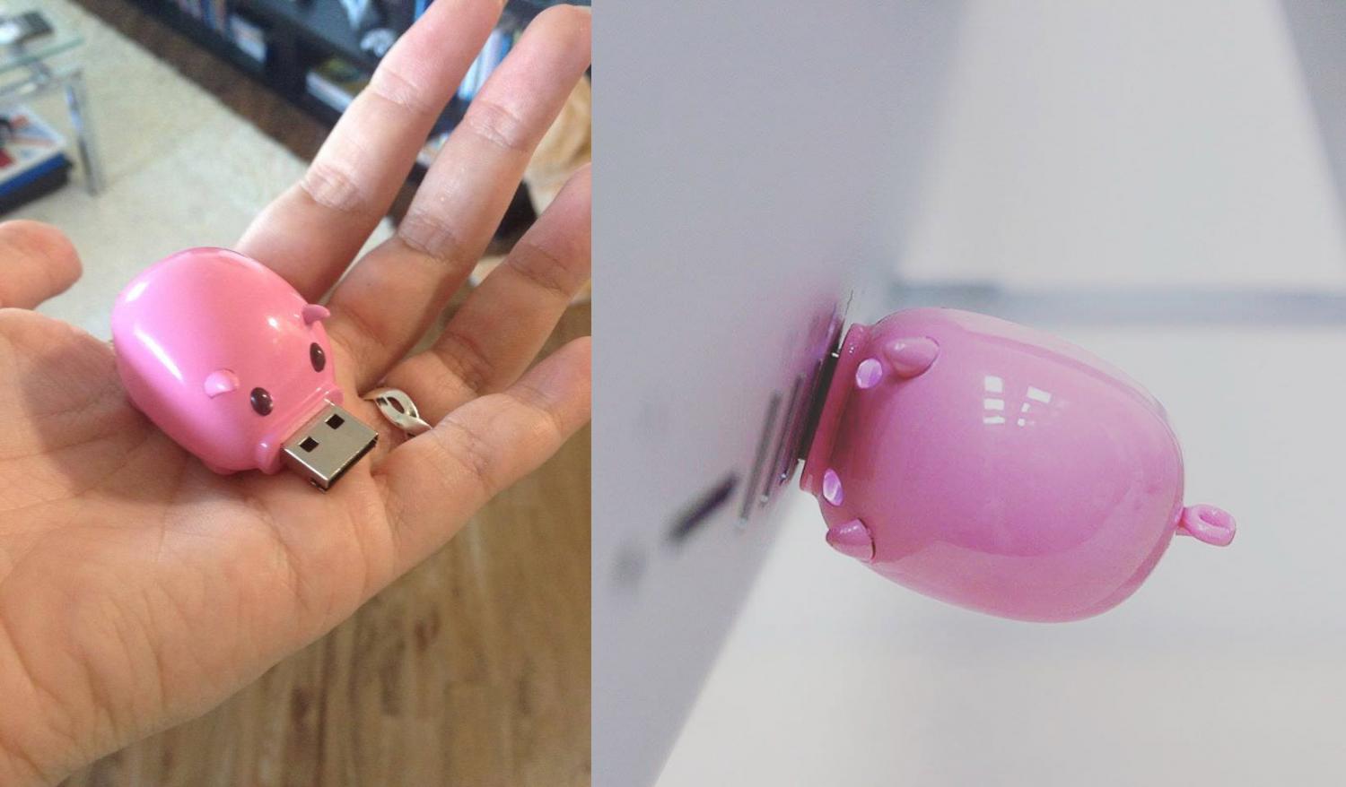 Mama Pig USB hub with feeding piglets usb flash drives