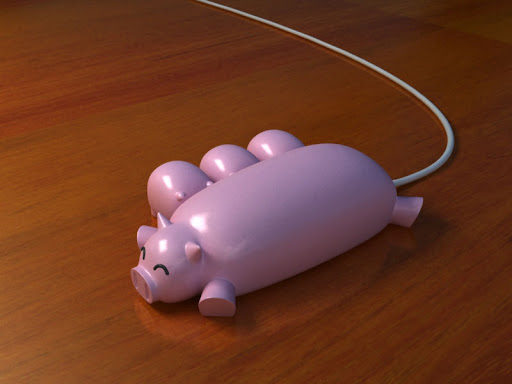 Mama Pig USB hub with feeding piglets usb flash drives