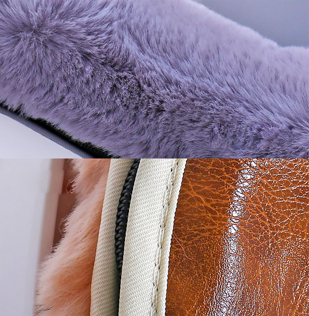 Fluffy Toilet Seat Cover With Phone Pocket Holder and Fluffy Handle