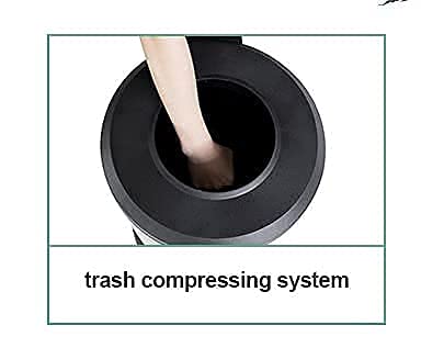Garbage With Built-in Manual Trash Compactor