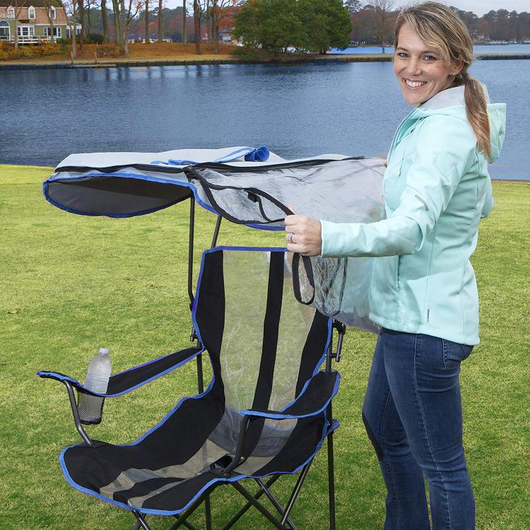Canopy Chair With a Water/rain Shield - Kelsyus Original Canopy Chair with Rain Protection - Folding camping chair