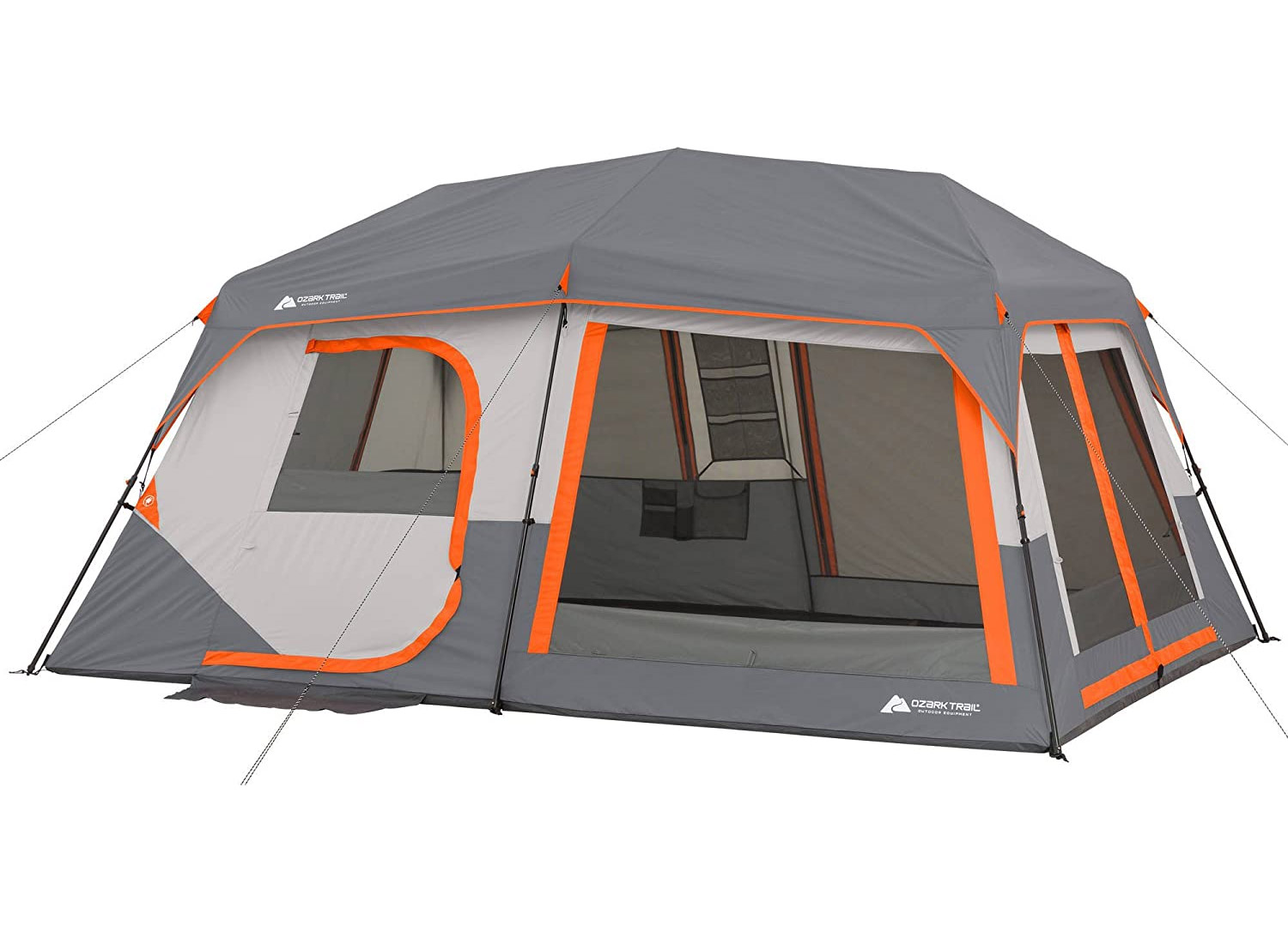 Ozark Instant Cabin Tent - Instant Setup Cabin Tent With Built-In LED Lighting