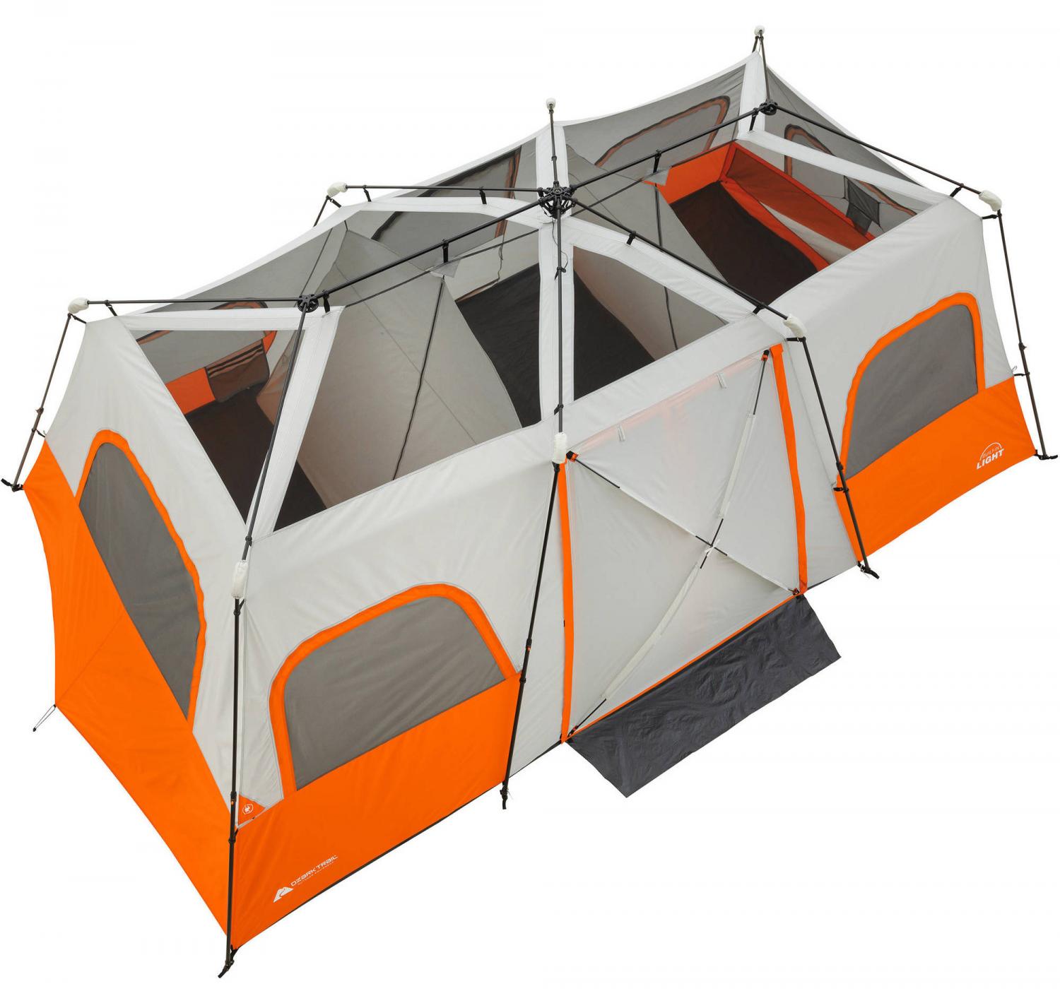 Ozark Instant Cabin Tent - Instant Setup Cabin Tent With Built-In LED Lighting