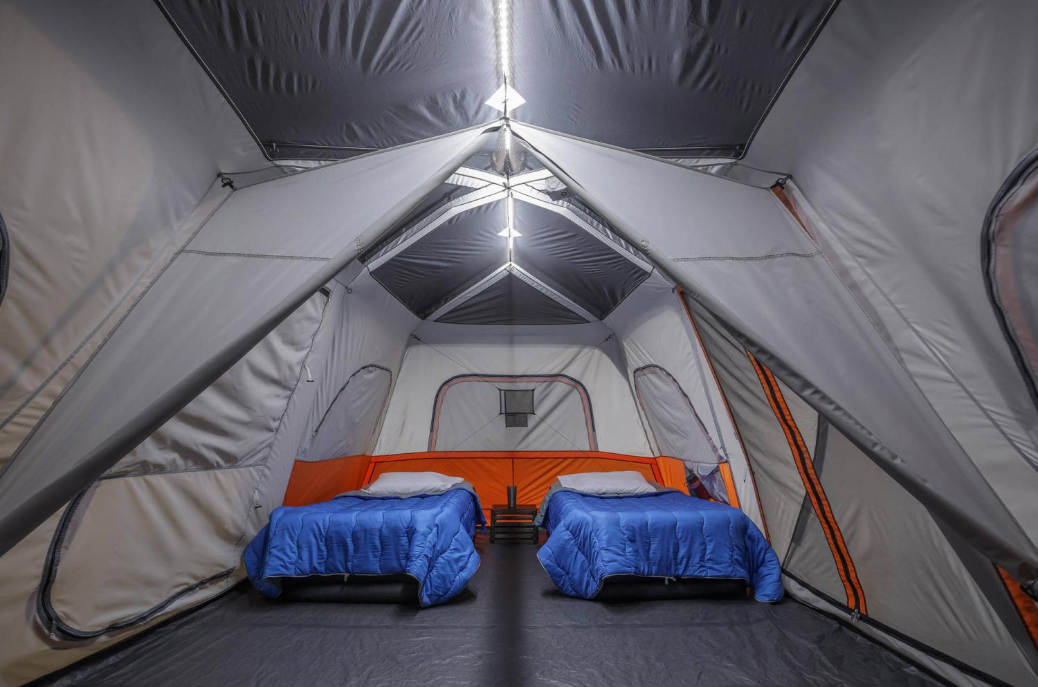 Ozark Instant Cabin Tent - Instant Setup Cabin Tent With Built-In LED Lighting