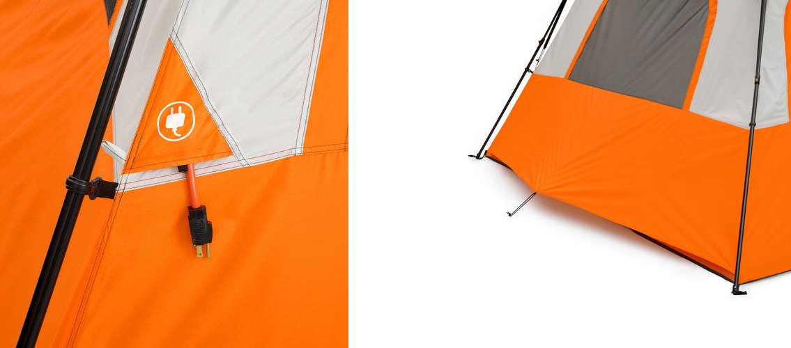 Ozark Instant Cabin Tent - Instant Setup Cabin Tent With Built-In LED Lighting