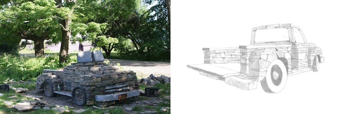 Guy Makes Vintage Cars and Trucks Out Of Rocks - Chris Miller Stone Truck Project