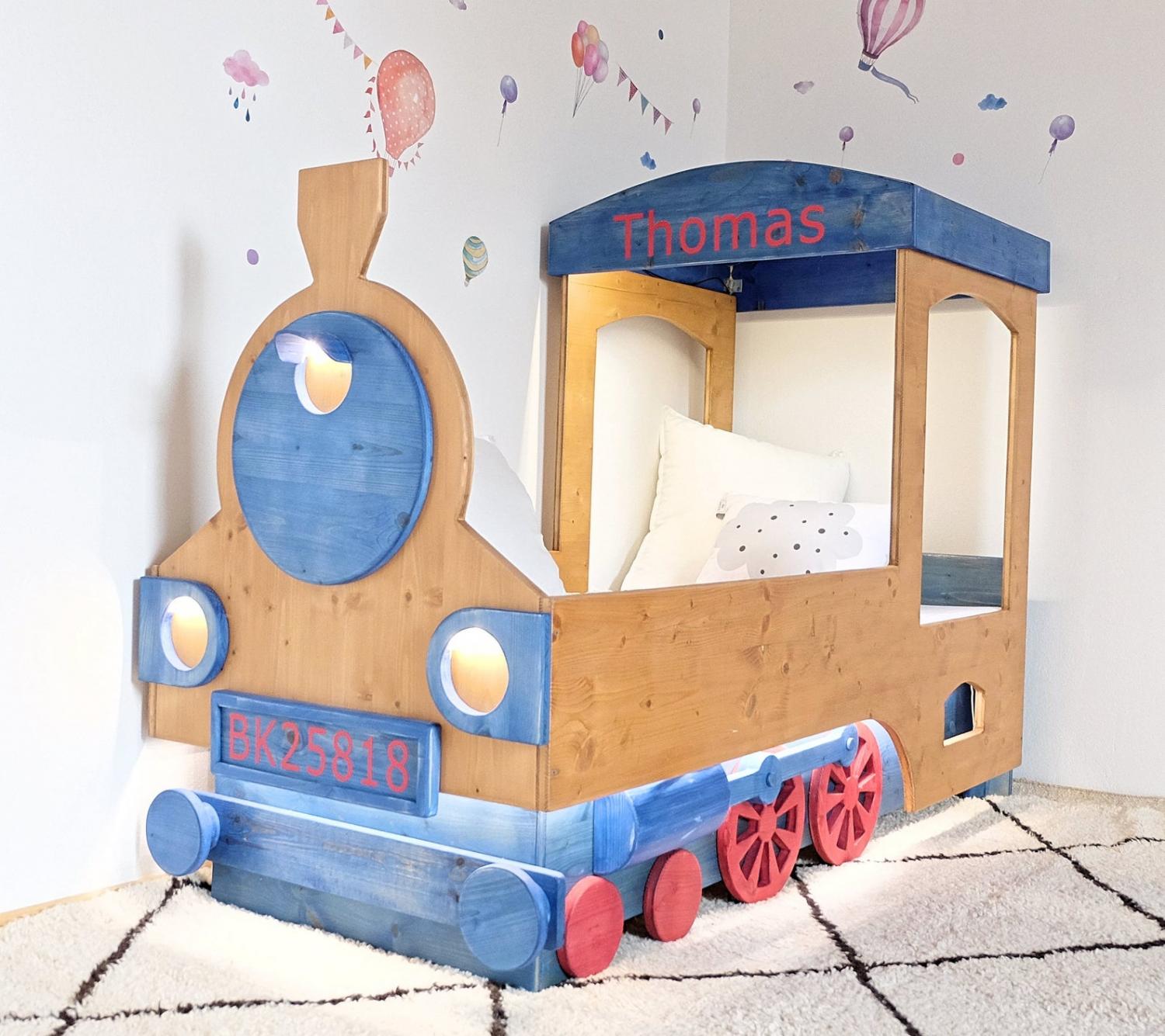 Train Shaped Kids Bed - Train Engine Toddler Bed