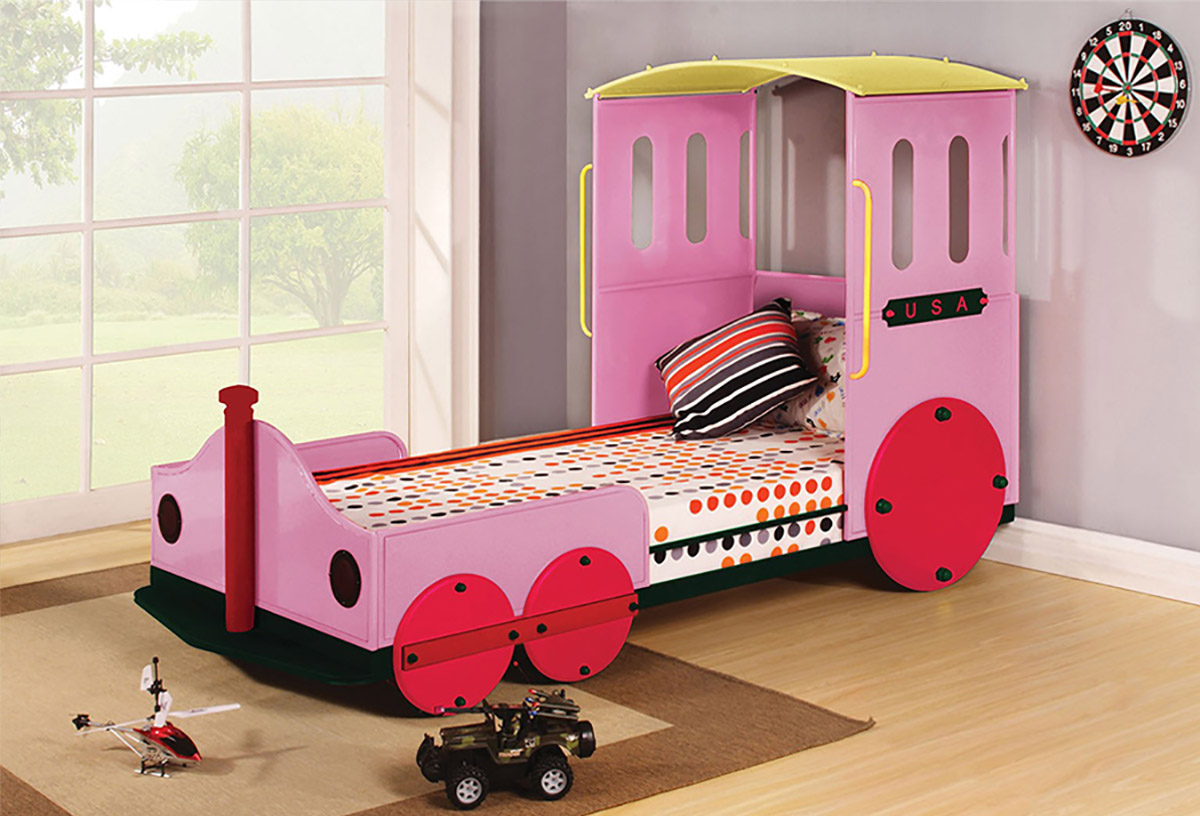 Train Shaped Kids Bed - Train Engine Toddler Bed