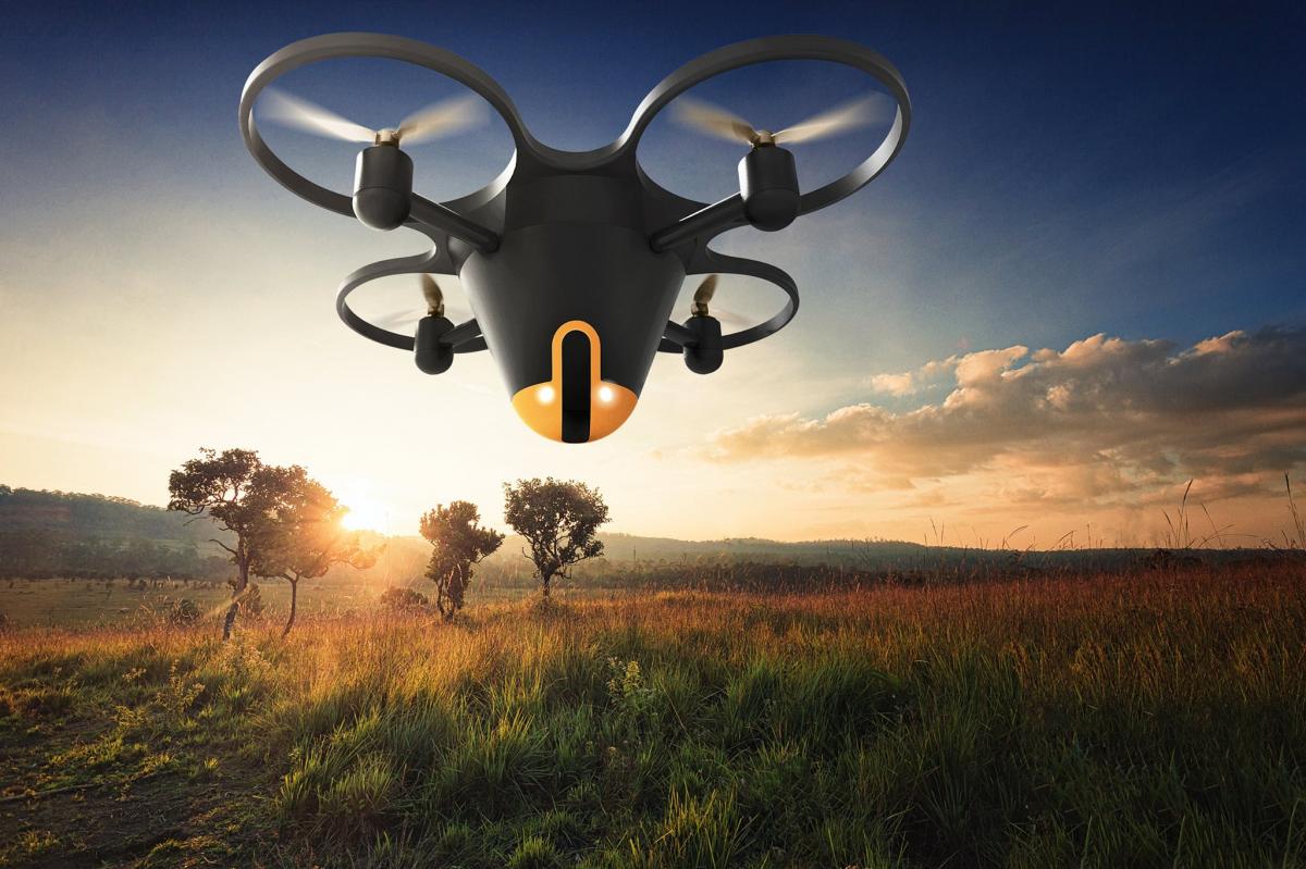 Home Security Surveillance Drone Automatically Deploys When It Senses Intruders - Sunflower Labs Autonomous security drone