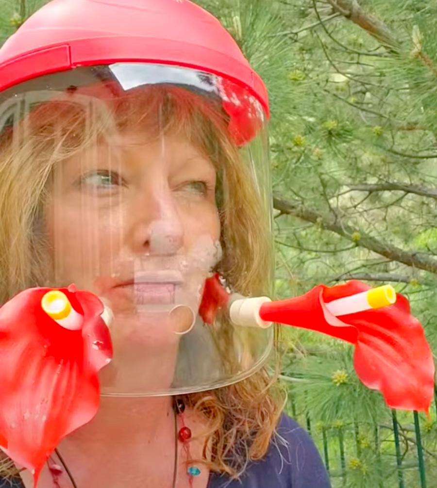 Hummviewer Hummingbird Feeder Face Shield Mask
