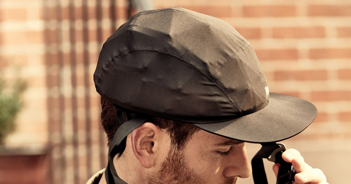 Bike Helmet Looks Like a Baseball Cap and Rolls Up For Easy Storage - Foldable bicycle helmet