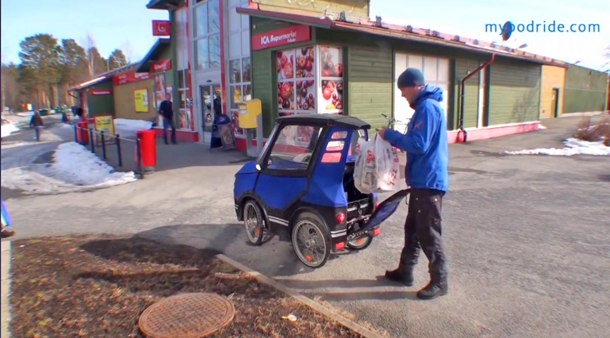 PodRide Bicycle Car - Enclosed E-Bike Car That Keeps You Warm During Winter Transit