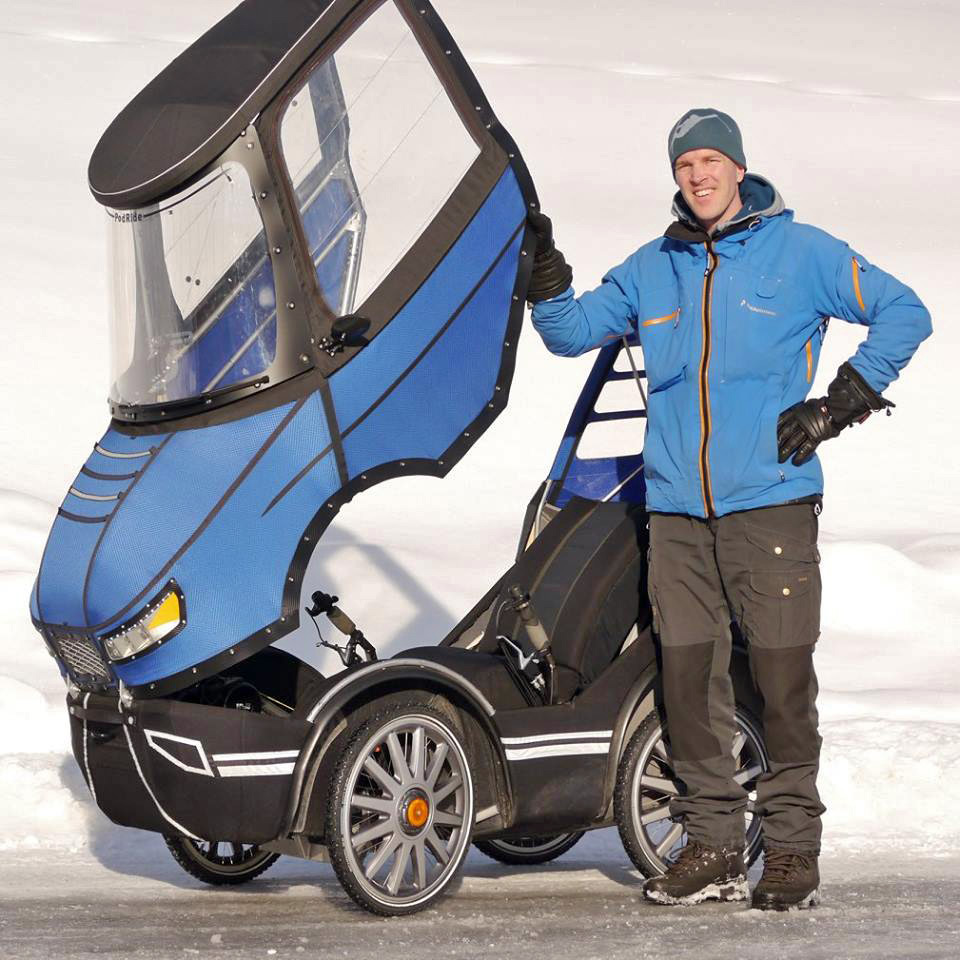 PodRide Bicycle Car - Enclosed E-Bike Car That Keeps You Warm During Winter Transit