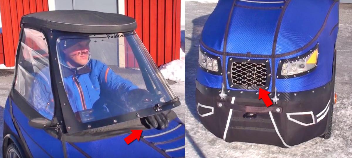 PodRide Bicycle Car - Enclosed E-Bike Car That Keeps You Warm During Winter Transit