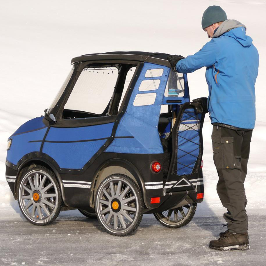PodRide Bicycle Car - Enclosed E-Bike Car That Keeps You Warm During Winter Transit