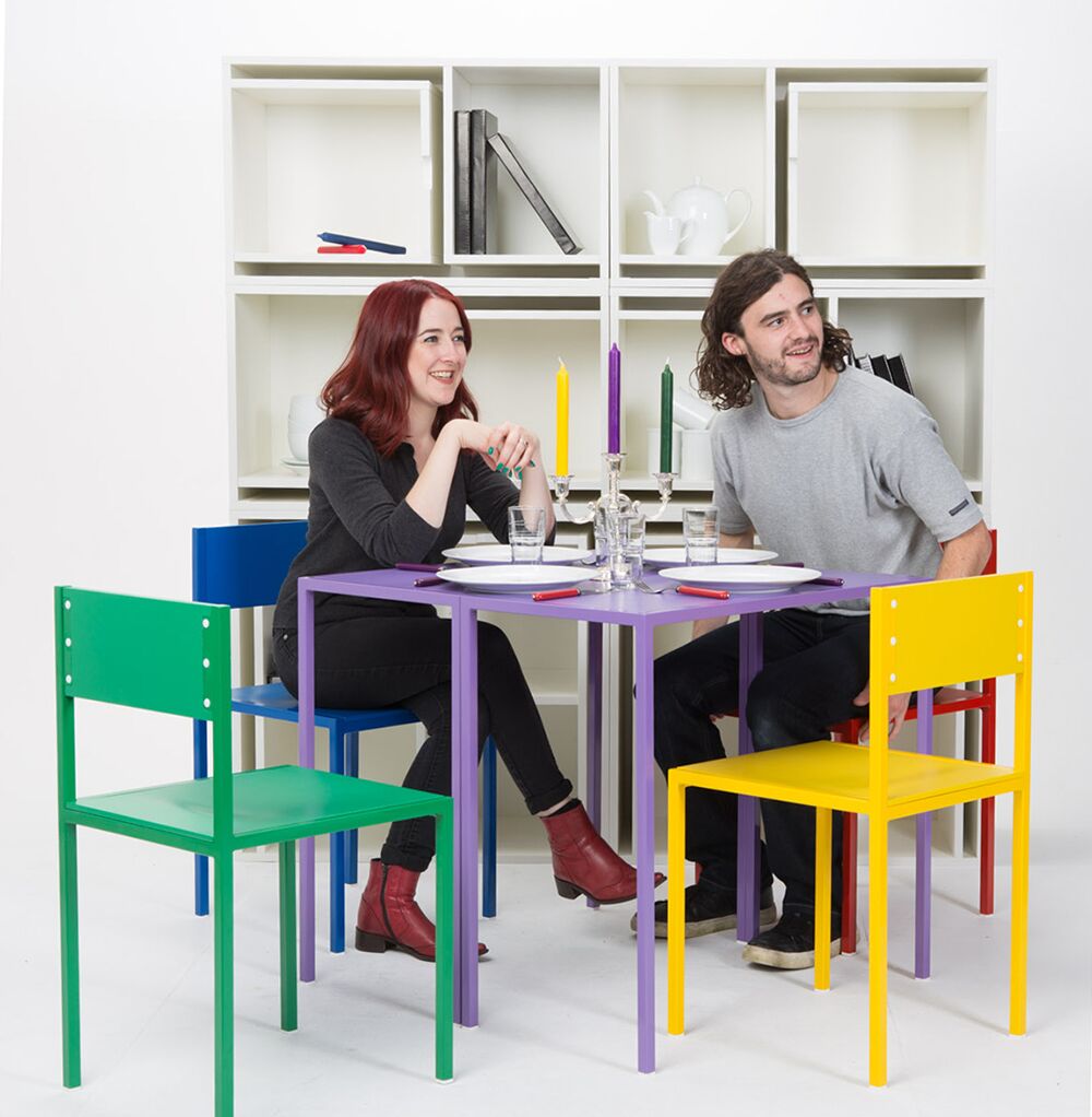 Incredible Table and Chairs Set Hides Inside Of a Bookcase When Not In Use - Hideaway dining table into bookcase by Orla Reynolds