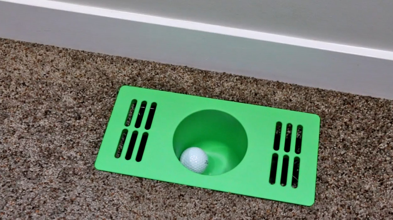 Puttacup Putting Cup Vent Replacement - Turns your HVAC vent cover into a putting hole