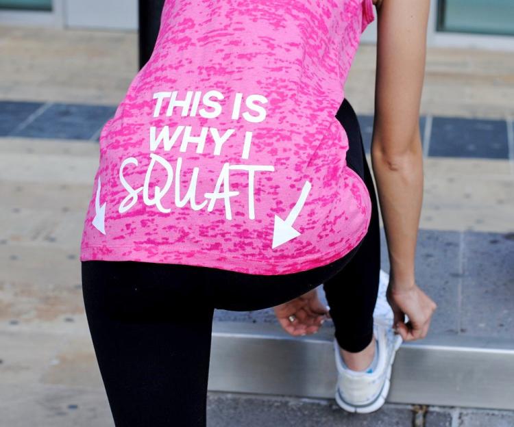 This Is Why I Squat Arrows Pointing To Butt - Women's Workout Shirt