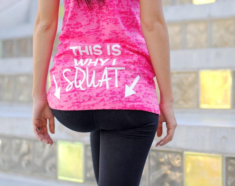 This Is Why I Squat Arrows Pointing To Butt - Women's Workout Shirt