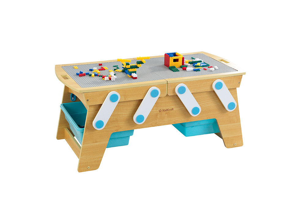 Lego play table - KidKraft Building Blocks Play N StoreTable opens up for storage