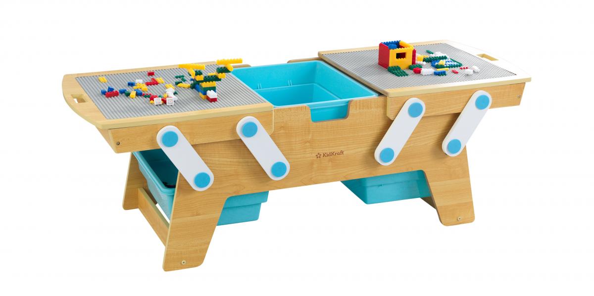 Lego play table - KidKraft Building Blocks Play N StoreTable opens up for storage