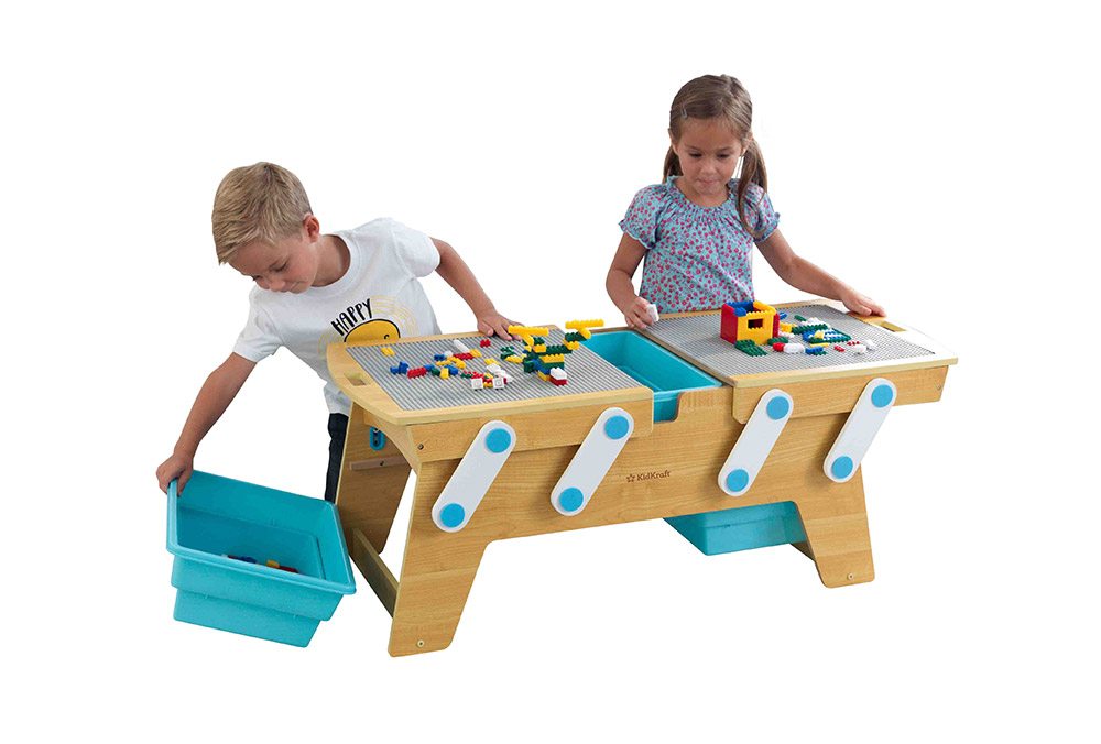 Lego play table - KidKraft Building Blocks Play N StoreTable opens up for storage