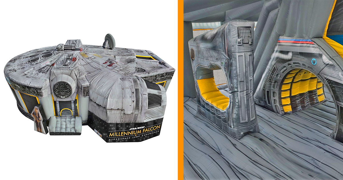 Millennium Falcon bouncy house