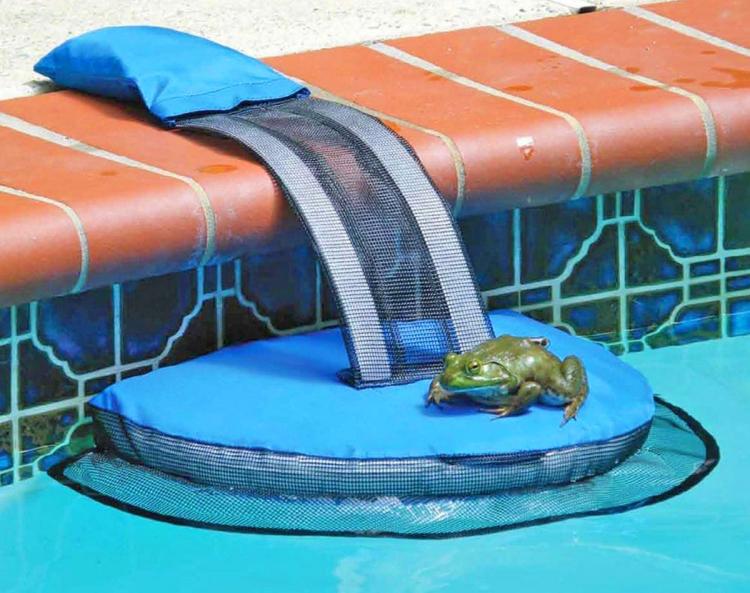 FrogLog Mini Pool Ramp - Frog Log Small critter animals pool ramp helps them to safety