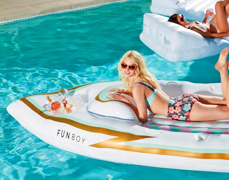 FUNBOY Mini Yacht Pool Float - Inflatable yacht lake floaty