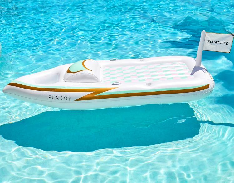 FUNBOY Mini Yacht Pool Float - Inflatable yacht lake floaty