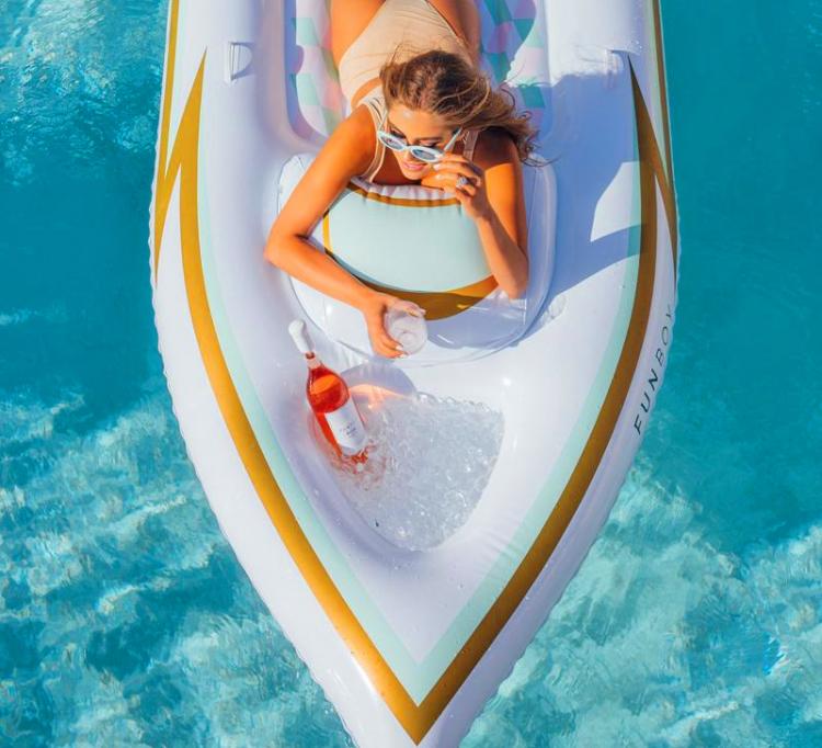 FUNBOY Mini Yacht Pool Float - Inflatable yacht lake floaty
