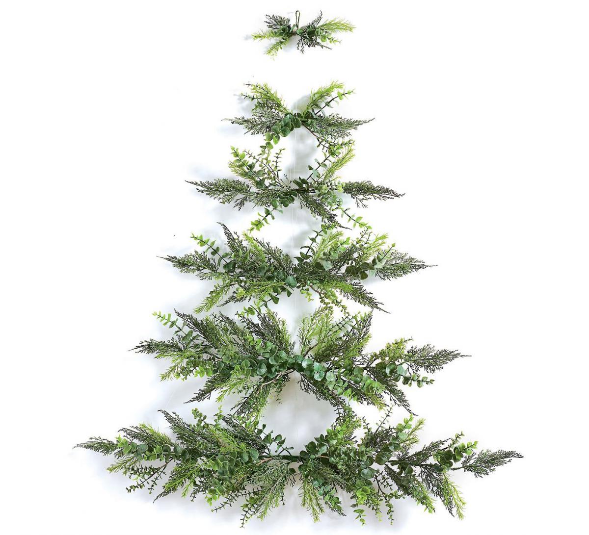 Minimal Christmas Tree - Wall-mounted Christmas Tree - Embedded into wall tree decor