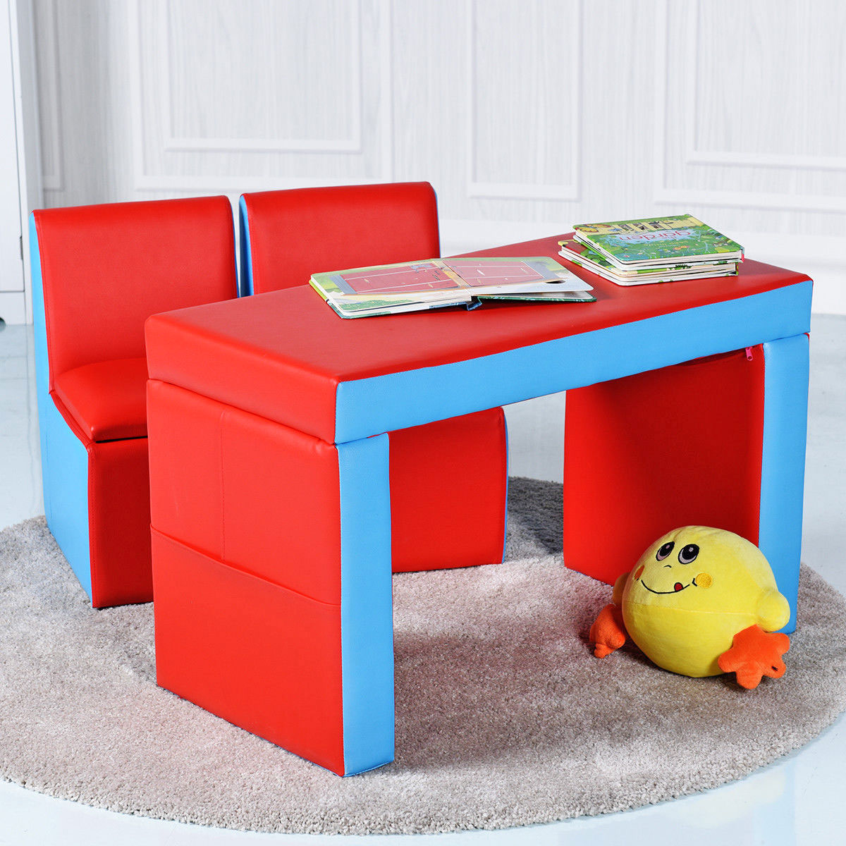 Multi-functional Kids Sofa Table Chair Set