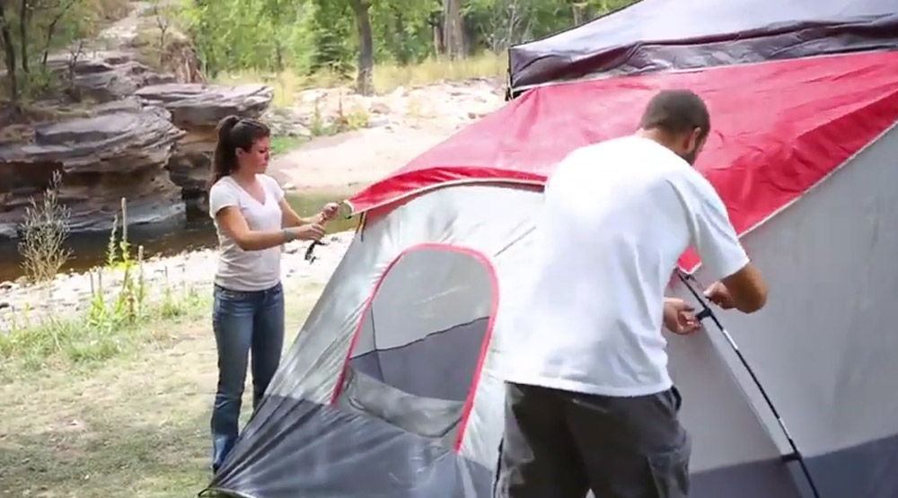 Ozark Trail Connectent 4-Person Tent Modular Tent System - Share common area under shelter