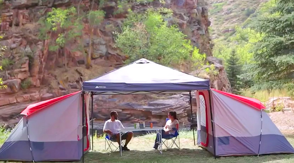 Ozark Trail Connectent 4-Person Tent Modular Tent System - Share common area under shelter