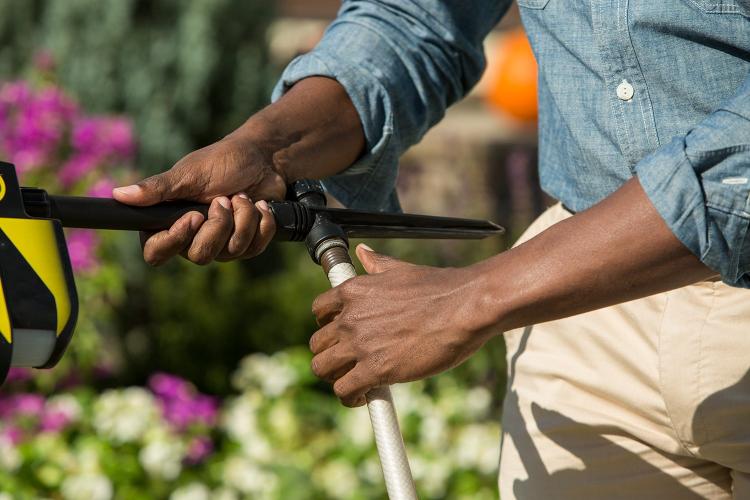 Motion Activated Solar Powered Sprinkler Repeller - Scarecrow sprinkler keeps pests out of yard and garden