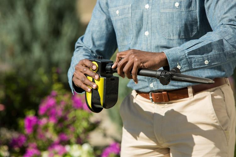Motion Activated Solar Powered Sprinkler Repeller - Scarecrow sprinkler keeps pests out of yard and garden