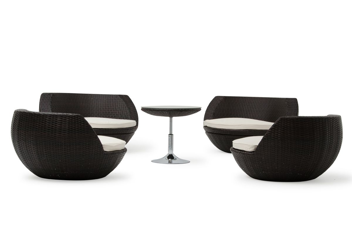 Renava Ovum Egg Shaped Patio Set Stacks Into Egg Shape