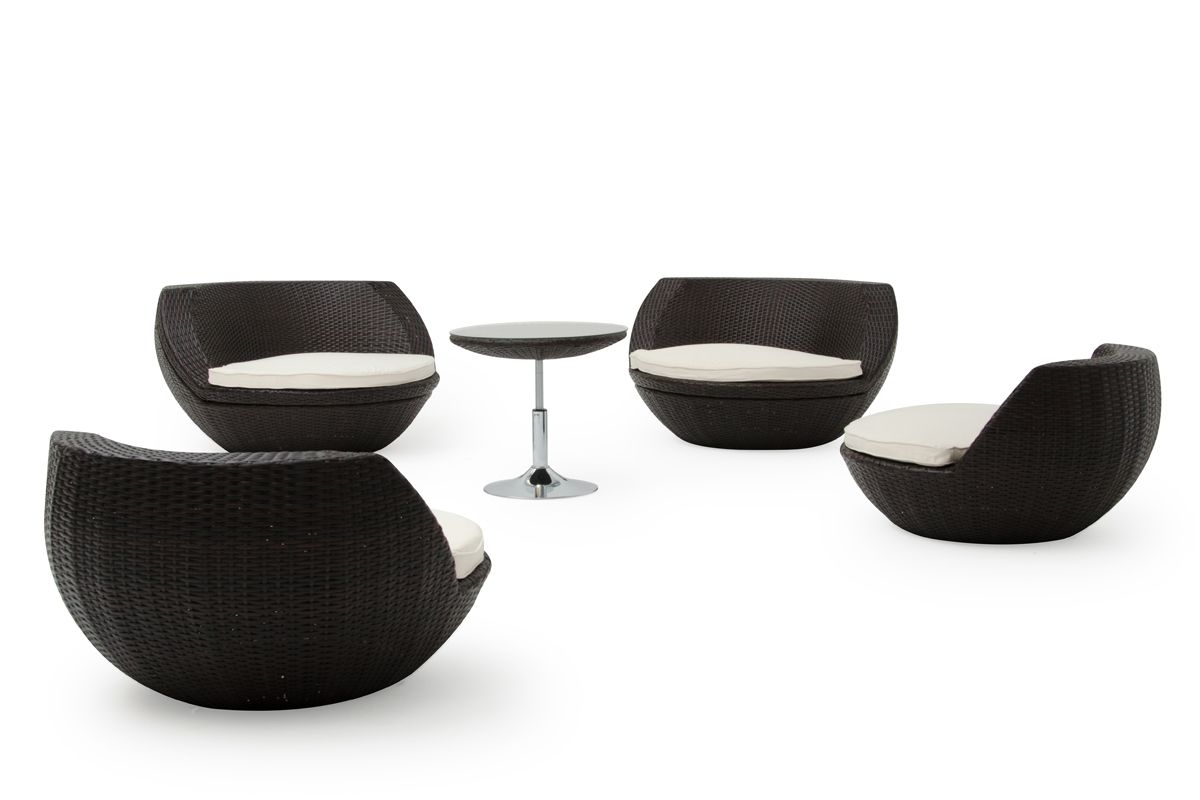 Renava Ovum Egg Shaped Patio Set Stacks Into Egg Shape