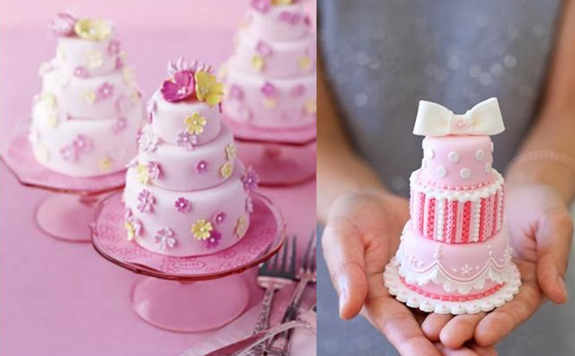 Pan Lets You Create Mini Multi-Tiered Wedding Cakes - Tiny multi-tier cupcake pan - Mini wedding cakes