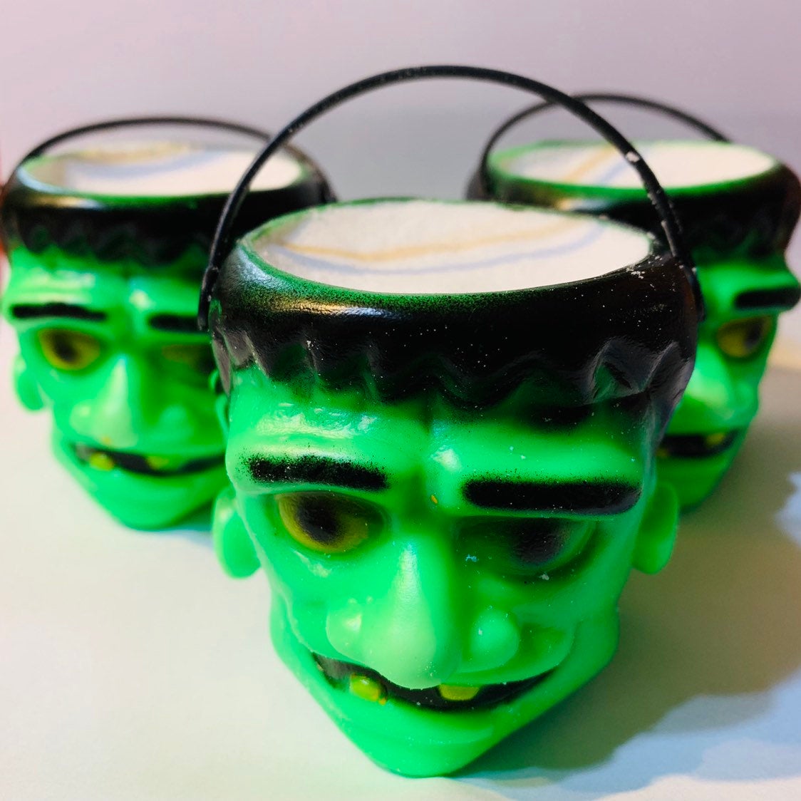 Scary Horror Frankenstein monster Bath Bomb - Melting Frankenstein Cauldron bath bomb